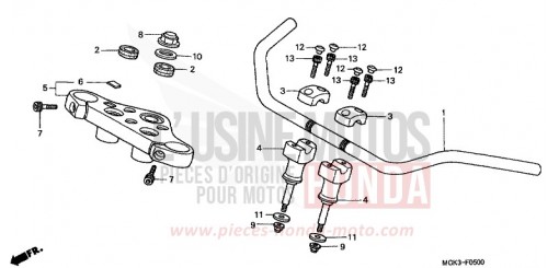 HANDLE PIPE/TOP BRIDGE VT1100C2Y de 2000